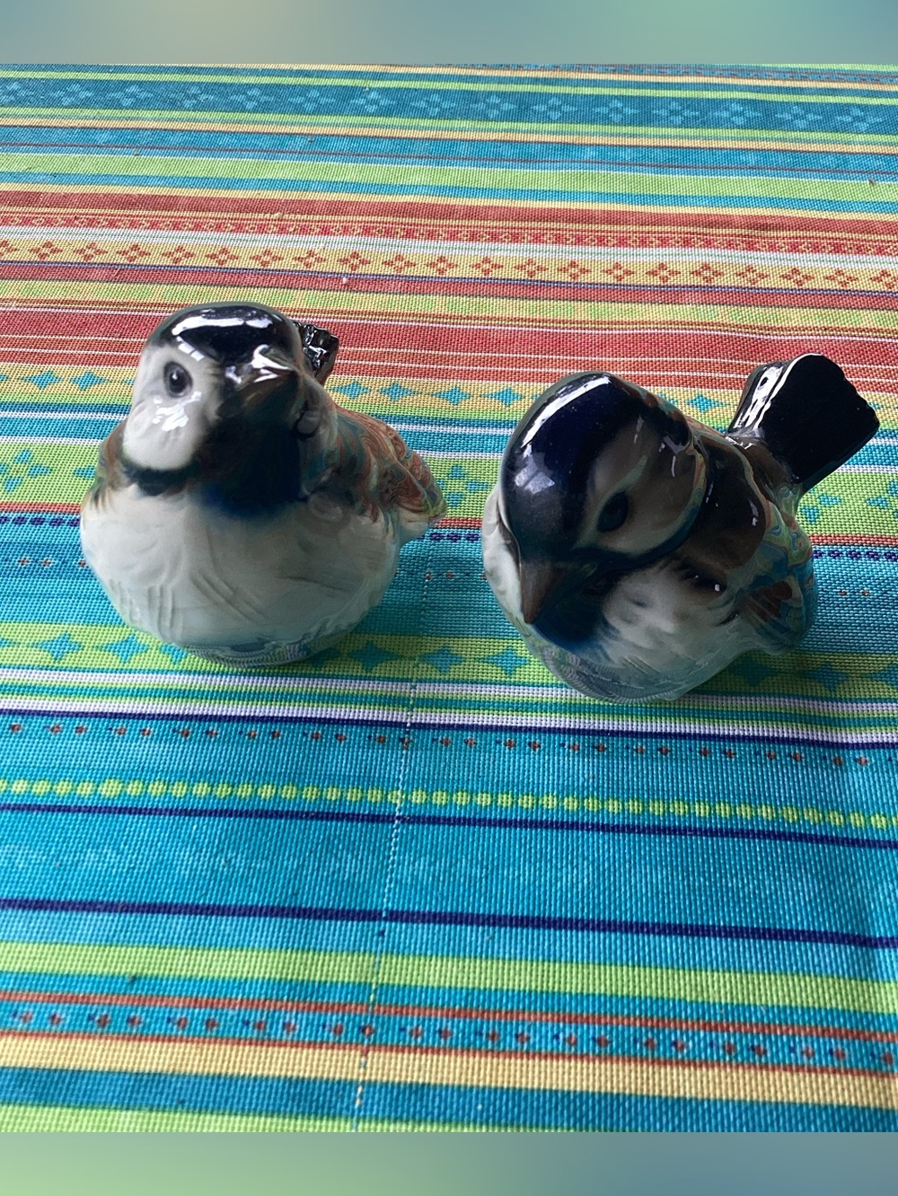 Goebel Vintage Porcelain Birds - pair in brown